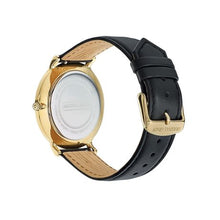The Minimalist - Ebony/Gold/Black Leather Band ...