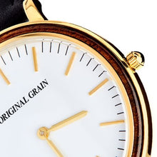 The Minimalist - Ebony/Gold/Black Leather Band ...