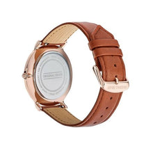 The Minimalist - Zebrawood/RoseGold/Cognac Brow...