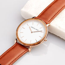 The Minimalist - Zebrawood/RoseGold/Cognac Brow...