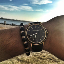 The Minimalist - Ebony/Gold/Black Leather Band/...