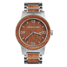 The Barrel - Brushed Silver/Mahogany/Wood Dial ...