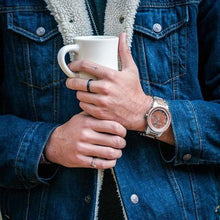 The Barrel - Brushed Silver/Mahogany/Wood Dial ...